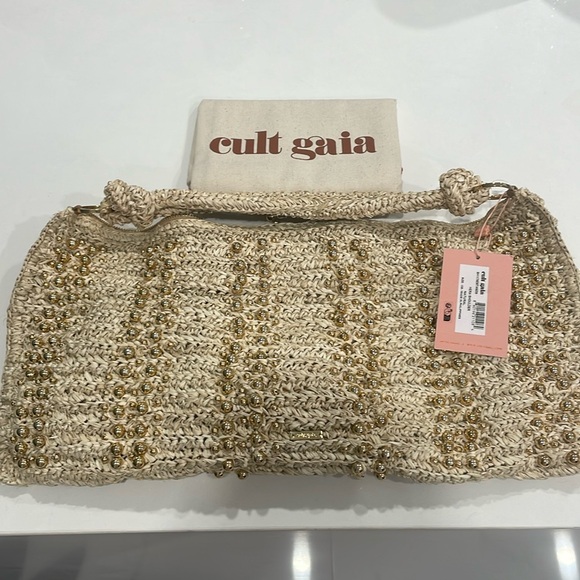 CULT GAIA HERA SHOULDER BAG IN NATURAL. - Picture 1 of 4